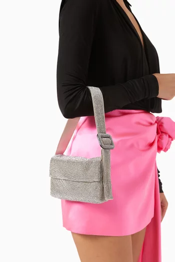 Mini Vitty Mignon Shoulder Bag in Rhinestone Crystal Mesh