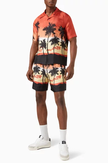 Palm-print Degrade Shorts