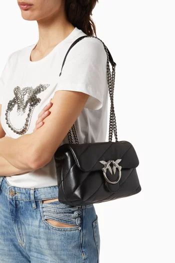 حقيبة كروس لوف ميني بتصميم منفوخ جلد نابا
