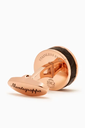 Classic Cufflinks in Rose-gold Plated Metal