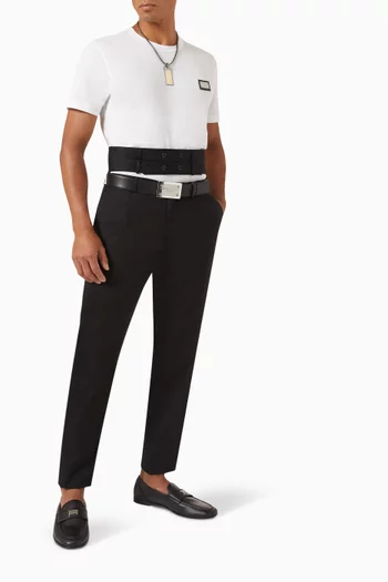 Tailored Pants in Cotton-stretch