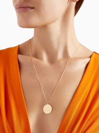 Galeria Disc Necklace in 18kt Gold
