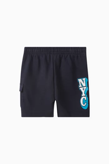 NYC-print Sweat Shorts in Cotton-blend