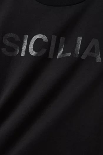 Sicilia-print T-shirt in Cotton Jersey