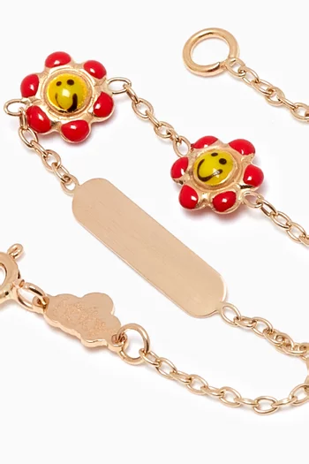 Smiley Floral Bracelet in 18kt Yellow Gold