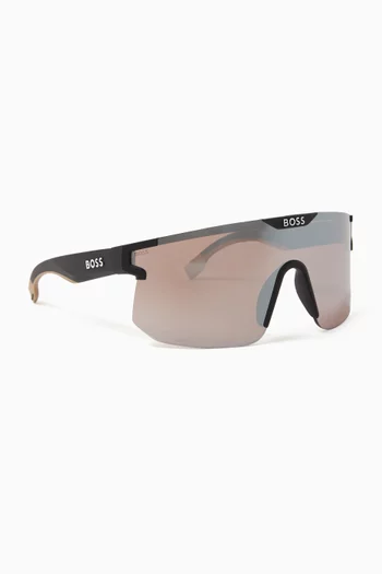 Mask-style Sunglasses in Acetate