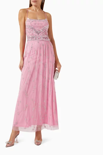 Sequin Embellished Maxi Dress