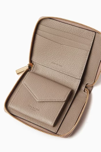 Mini Zip Wallet in Rugiada Leather
