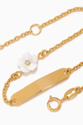 Flower Diamond Bracelet in 18kt Yellow Gold