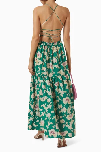 Alexis Floral Maxi Dress in Cotton
