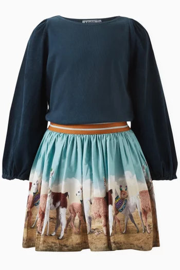 Brenda Printed Skirt in Organic Cotton