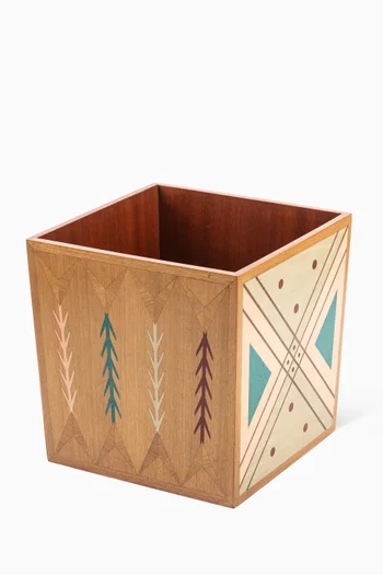 Patterned Trash Bin