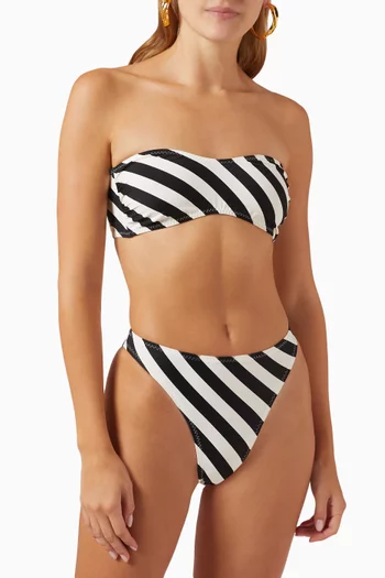 Sunglass Bandeau Bikini Top in Stretch-nylon