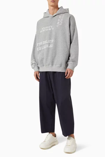 Coordinates Print Hoodie in Organic Cotton