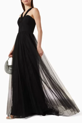 Ruched Gown in Tulle