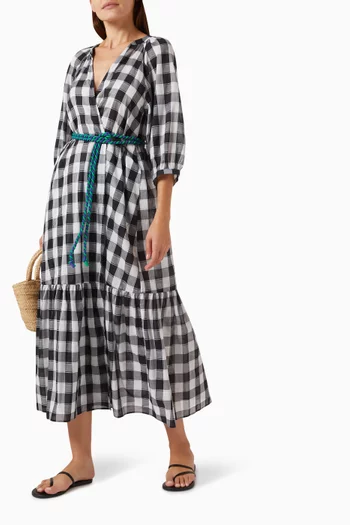 Chess Maxi Dress in Cotton-voile