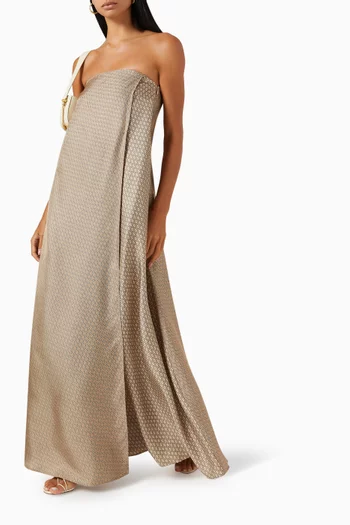 فستان لينكا طويل بتصميم ملفوف