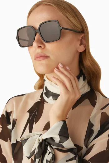 Oversized Square Sunglasses in Recycled Acetate