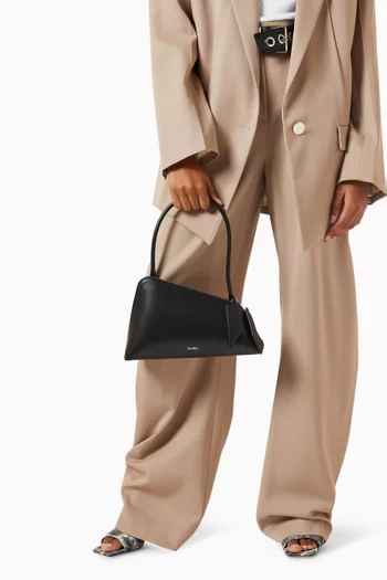 Sunrise Asymmetrical Shoulder Bag in Calf Leather