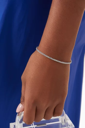 Zoe Crystal Tennis Bracelet in 18kt White Gold
