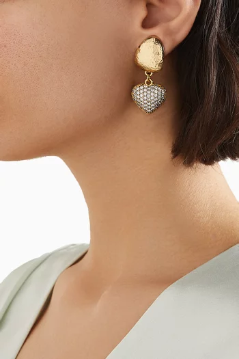 Theodora Clip-on Earrings in Gold-plated Brass