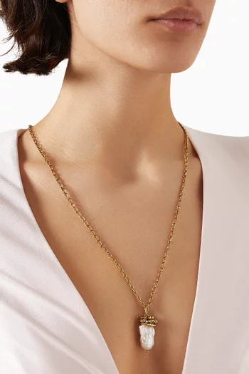 One Love Necklace in Gold-plated Brass