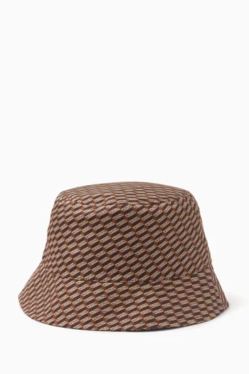 Monogram Bucket Hat in Silk-blend