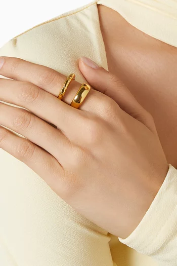 Duo Ring in 18kt Gold-plated Metal