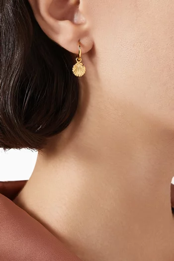 Concha Mini Hoop Earrings in 18kt Yellow Gold Vermeil