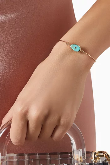 Orso Diamond & Turquoise Bracelet in 9kt Gold
