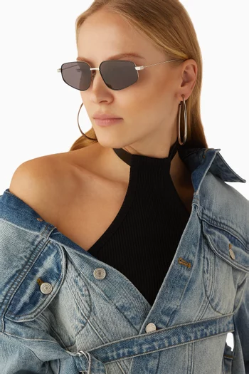 Rectangle Sunglasses in Metal