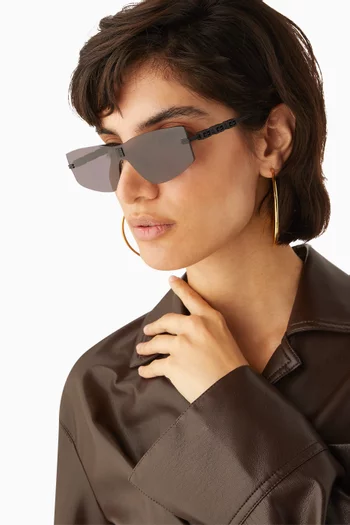 Shield Sunglasses in Metal