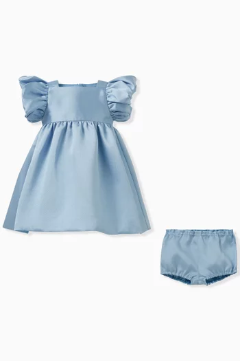Twisted Sleeve High-Low Dress & Bloomers