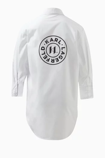 Logo-print Shirt Dress in Cotton