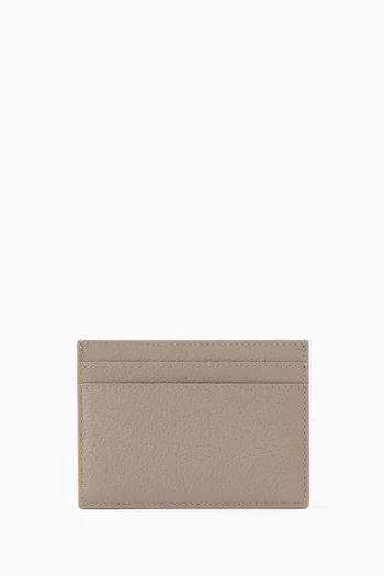 Tiny Monogram Card Case in Grained Leather
