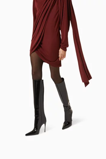 Vendome 110 Knee Boots in Glazed-leather
