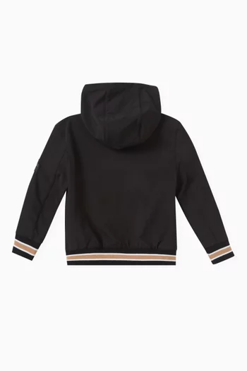 Striped Hoodie in Polyester
