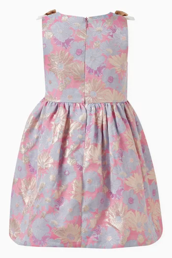 Floral Bow Dress in Polyester