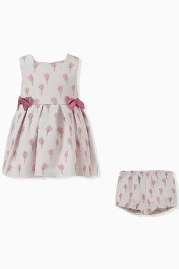 Pinafore Floral Dress in Polyester