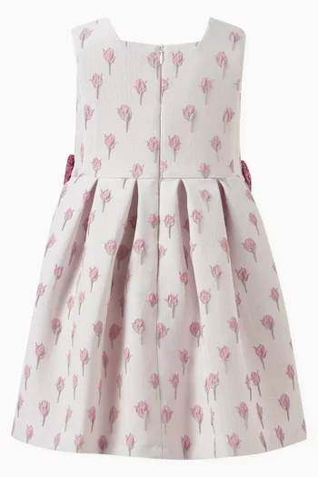 Pinafore Floral Dress in Polyester