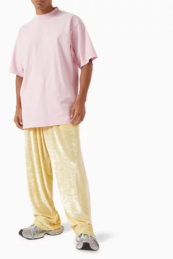 Baggy Oversized Pants in Shiny Velvet