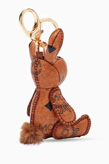 حلية حقيبة بتصميم أرنب بشعار الماركة قنب مغلف