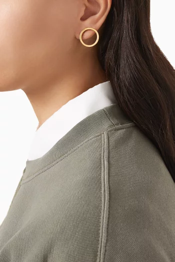 Circular Single Earring in Yellow Gold-plating
