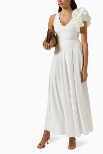 Blanca Reversible Maxi Dress in Stretch-nylon