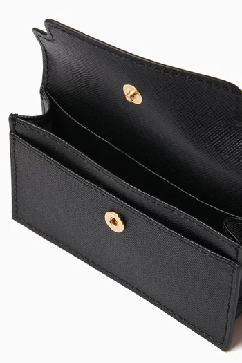 Business Card Case in Saffiano Leather