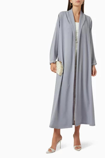 Pearl-trim Zainah-cut Abaya