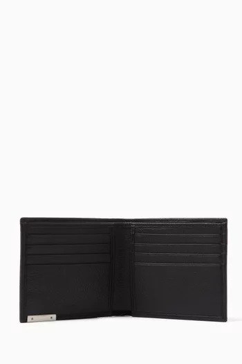 Logo-plate Wallet & Card Holder Gift Set in Leather