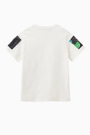 Galaxy-motif T-shirt in Cotton