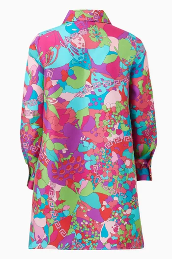 Summer-motif Dress in Silk