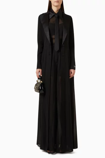 Re-Edition Label Duster Coat in Silk